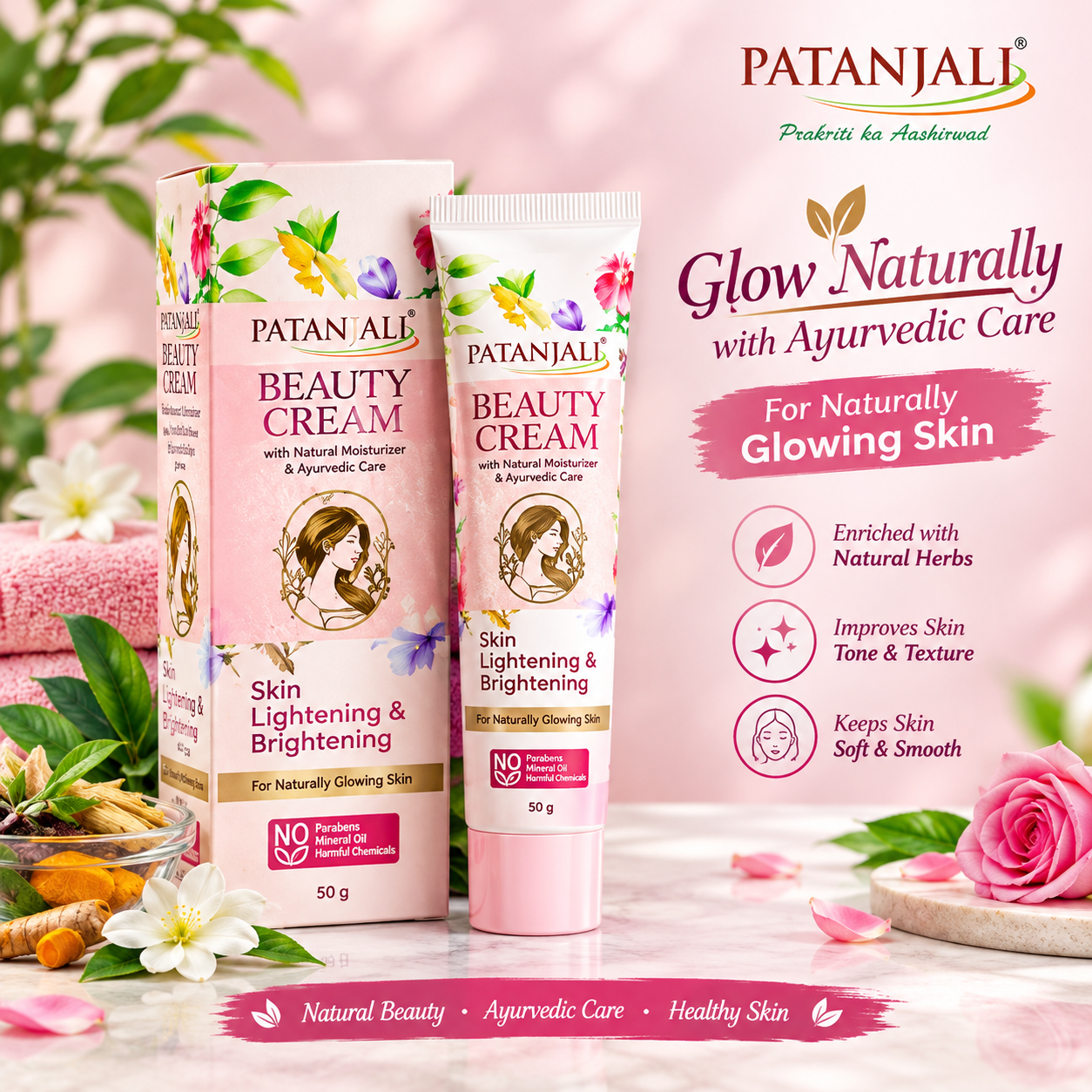 Patanjali Beauty Cream (Skin Lightening & Brightening Advance Ayurvedic Solution).