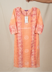 Women's Tie-Dye Printed Straight Cotton Kurtai