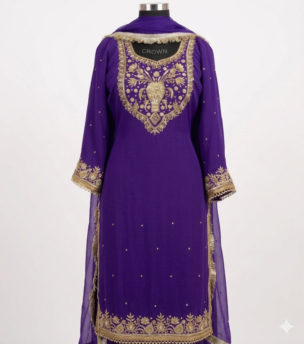 purple Punjabi salwar suit