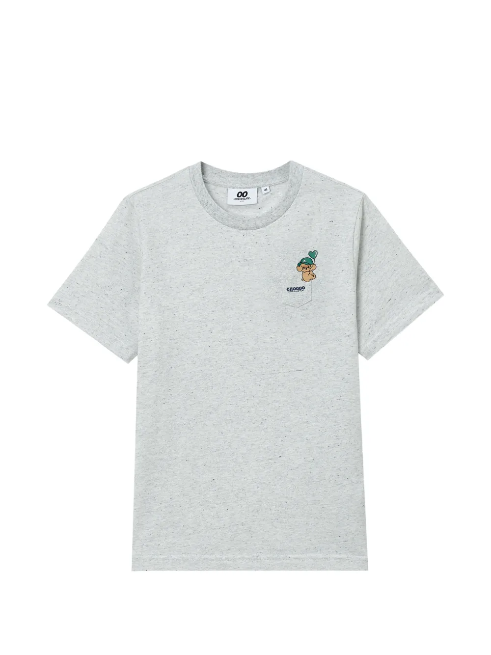 Sheng Dian ST2 casual short-sleeve gray graphic t-shirt.