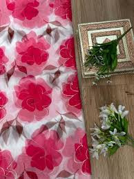 white semi-sheer tissue silk or organza fabric saree