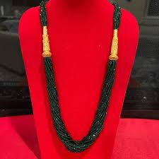 Traditional Nepali Soli Mala in Green Hydro Pote