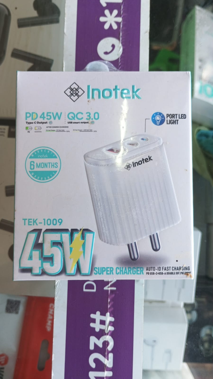 Inotek 45W PD USB-C + USB-A Super Charger