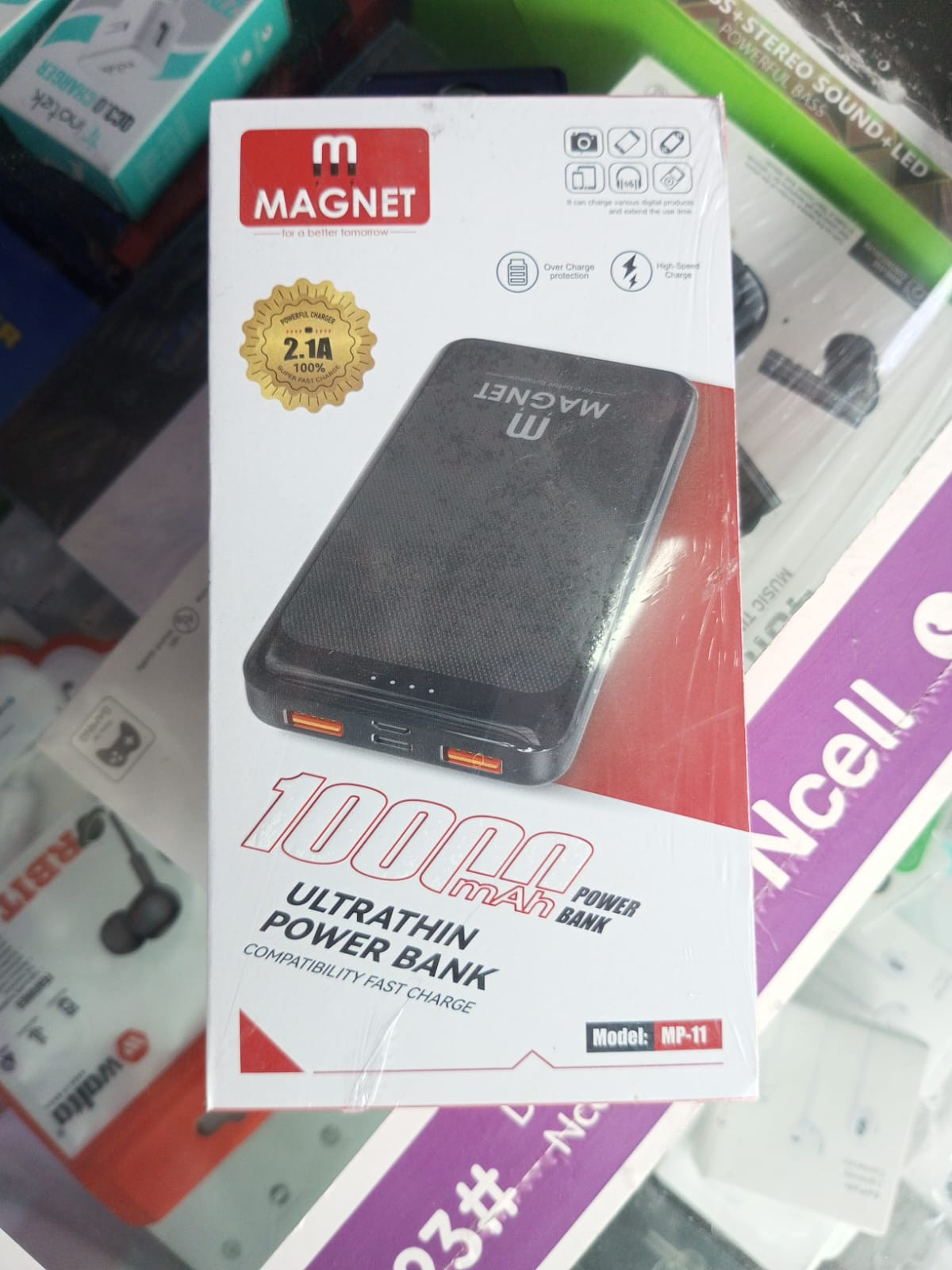 Magnet Ultra Thin 10000mAh Power Bank (Model: MP-11).