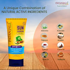 Patanjali Sun Screen Cream SPF 50++ (Non-Oily Sunscreen)