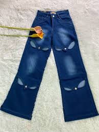 dark blue baggy denim jeans