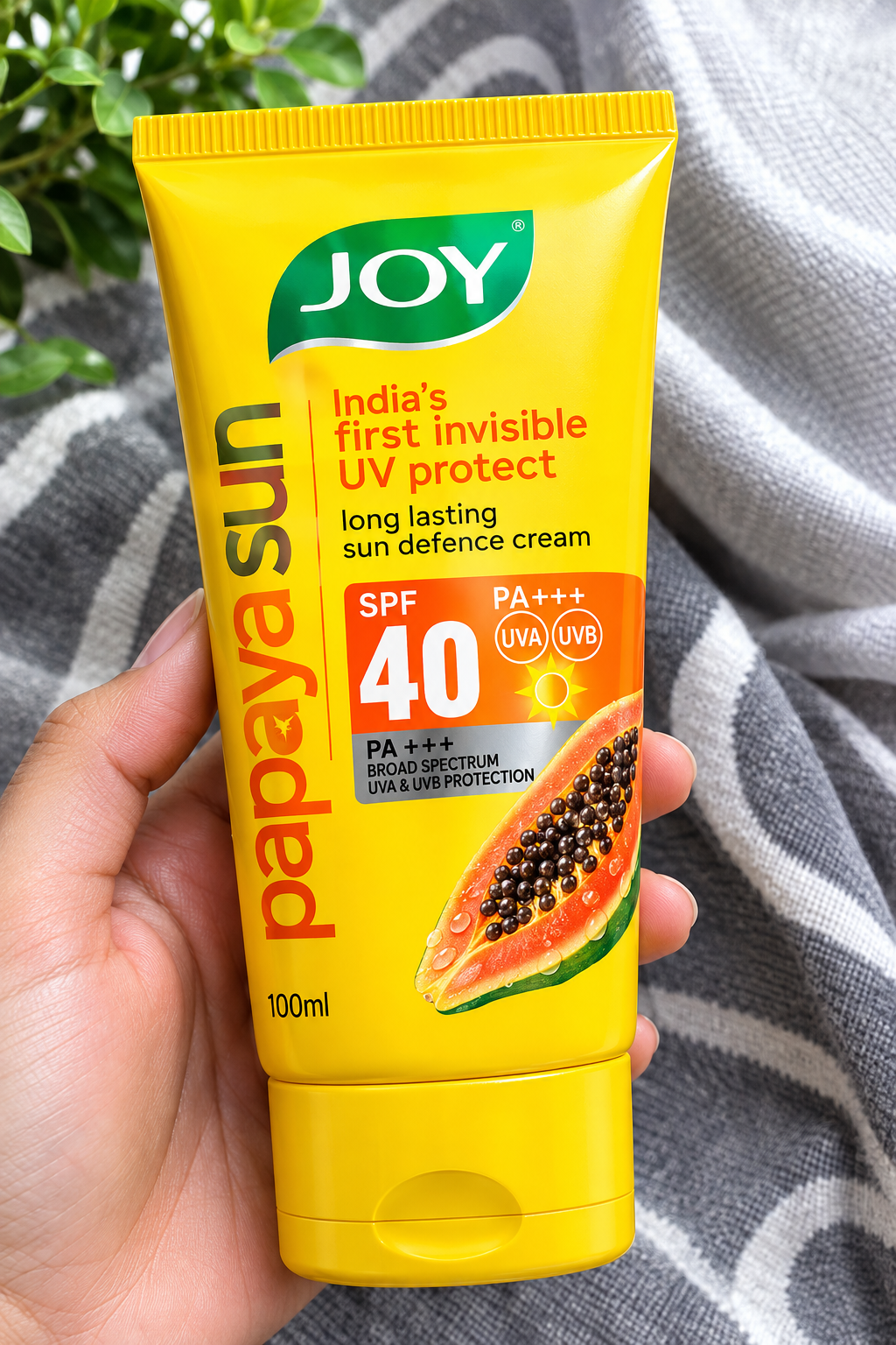 Joy Papaya Sun Multi Benefit UV Protect Long Lasting Sun Defense Cream