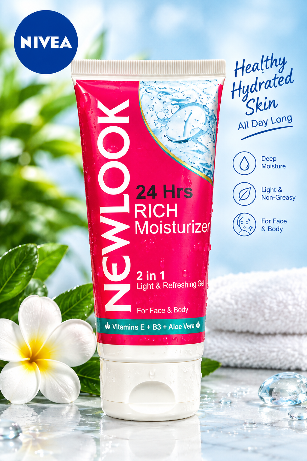 Newlook 24 Hrs Rich Moisturizer (5 in 1) – Hydrating Face Care