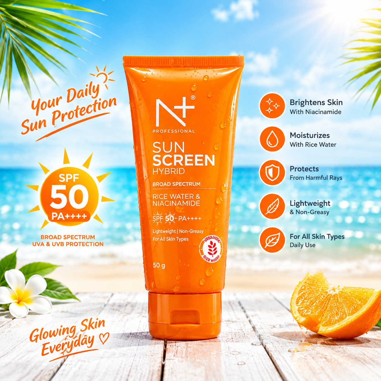 N+ Professional Sunscreen Tinted SPF 50 – Daily Sun Protection