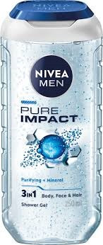Nivea Men Pure Impact 3-in-1 Shower Gel,