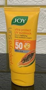 Joy Papayasun Ultra Protect UV Sunblock SPF 50 PA+++ 3-in-1 mattifying daily sunblock cream