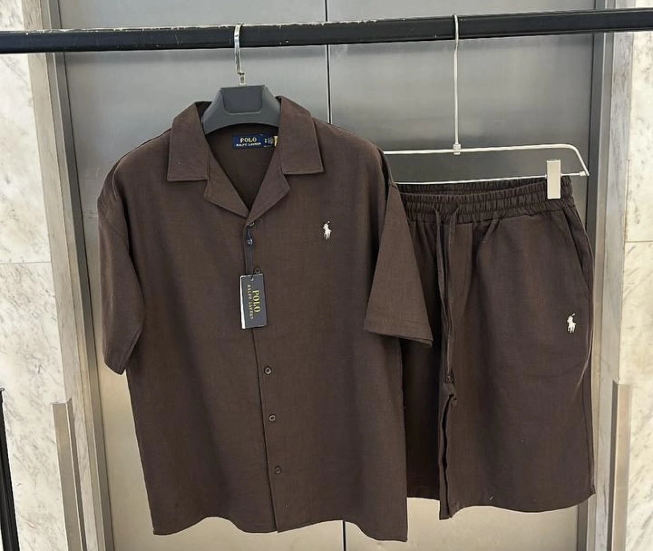 Linen Short Sleeve Polo Co-Ord Set