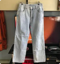 Light-Wash Mid-Rise Flare Jeans