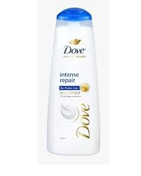 white bottle of Dove Intense Repair Bio-Protein Care Shampoo