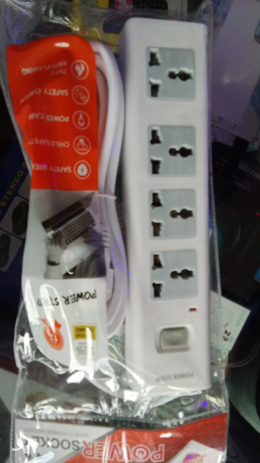 4-Socket Universal Power Strip / Extension Multiplug