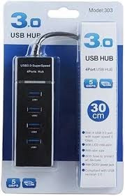LED INDICATION 4 PORTS 30 cm USB HUB 3.0 SUPER SPEED 5-GBPS