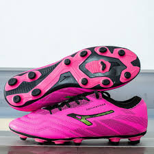 Anza Semi Ankle Support Football Boot, Pink, Lightweight and Durable Material,Soccer Shoe, Football Stud