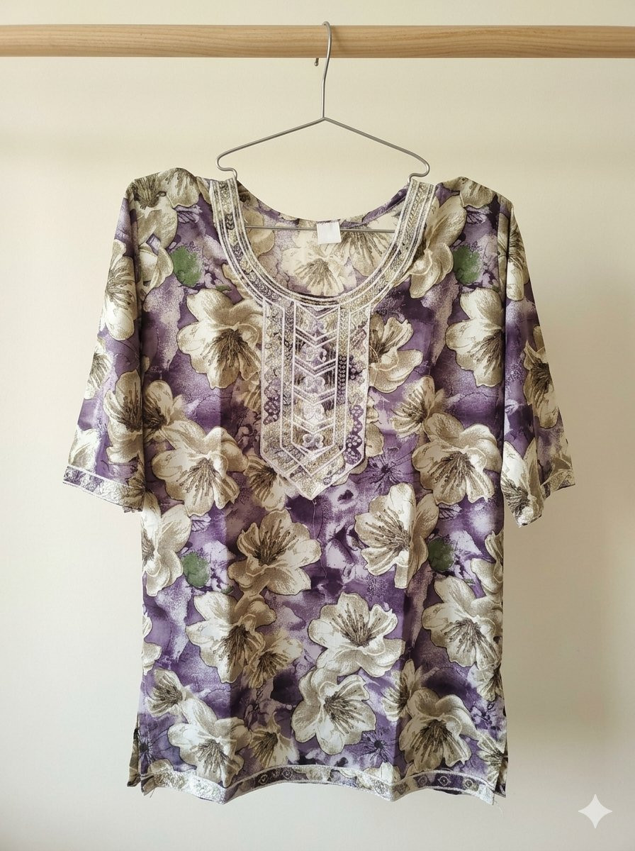 floral printed embroidered Kurti