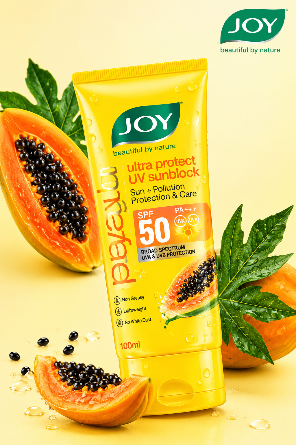 Joy Papaya Sun Ultra Protect UV Sunblock SPF-50 PA+++